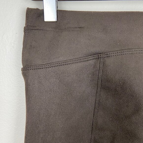 SPANX | Faux Suede Leggings Chocolate Brown Small Petite - Picture 6 of 14